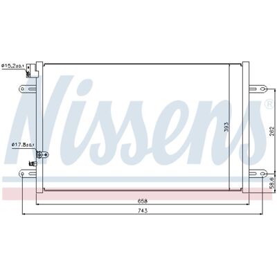 Condensator, Airconditioning Nissens 94854 Condensator, Airconditioning Nissens 94854