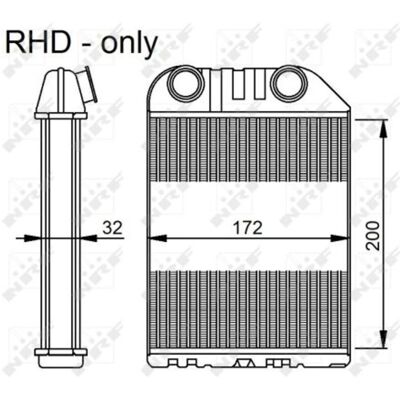 Warmtewisselaar, Interieur Verwarming Nrf 54286 Warmtewisselaar, Interieur Verwarming Nrf 54286
