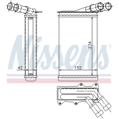 Warmtewisselaar, Interieur Verwarming Nissens 71156 Warmtewisselaar, Interieur Verwarming Nissens 71156