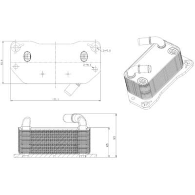 Olie Radiator, Motorolie Nrf 31843 Olie Radiator, Motorolie Nrf 31843