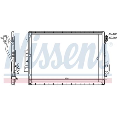 Condensator, Airconditioning Nissens 940137 Condensator, Airconditioning Nissens 940137