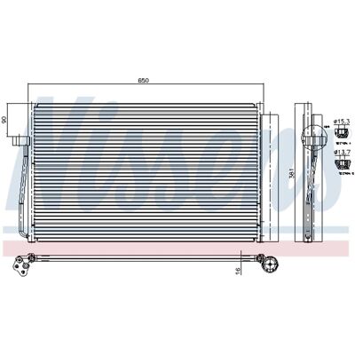 Condensator, Airconditioning Nissens 94747 Condensator, Airconditioning Nissens 94747