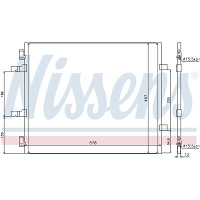 Condensator, Airconditioning Nissens 940201 Condensator, Airconditioning Nissens 940201