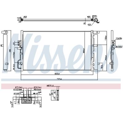 Condensator, Airconditioning Nissens 941063 Condensator, Airconditioning Nissens 941063