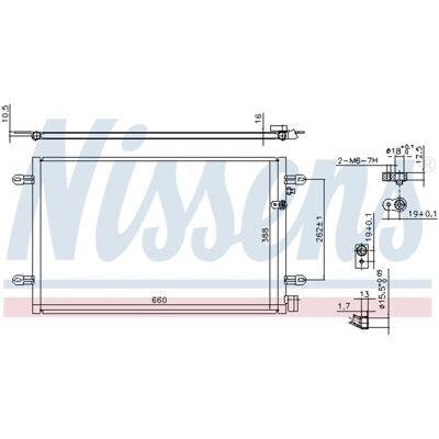 Condensator, Airconditioning Nissens 94695 Condensator, Airconditioning Nissens 94695