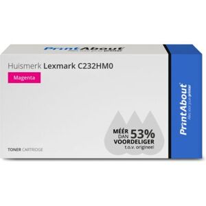 PrintAbout Huismerk Lexmark C232HM0 Toner Magenta Hoge capaciteit