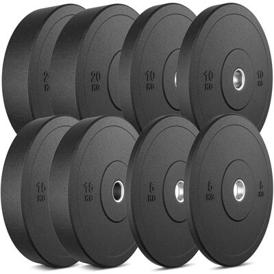 Solid rubber weight plates set - MW-Bumper - 100 kg - Marbo Sport Solid rubber weight plates set - MW-Bumper - 100 kg - Marbo Sport