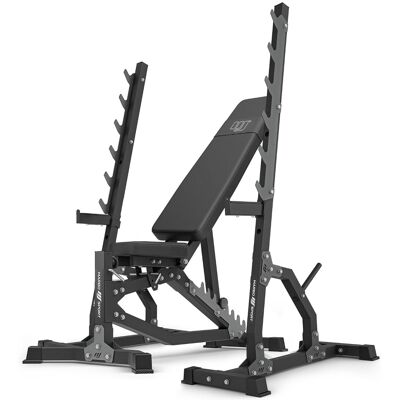 Set MS8_2.0 double-sided adjustable training bench + multilevel barbell racks (2 pieces) - Marbo Sport Set MS8_2.0 double-sided adjustable training bench + multilevel barbell racks (2 pieces) - Marbo Sport