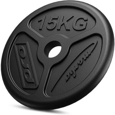 Olympic weight plate made of cast iron 15 kg with ø51 mm bore MW-O15-OLI - Marbo Sport Olympic weight plate made of cast iron 15 kg with ø51 mm bore MW-O15-OLI - Marbo Sport
