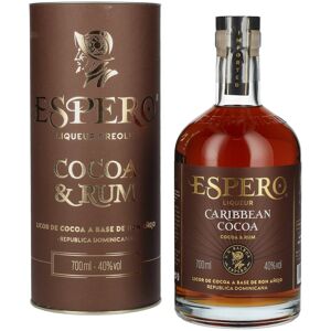 Ron Espero Caribbean Cocoa & Rum Liqueur 40% Vol. 0,7l in geschenkverpakking Ron Espero Caribbean Cocoa & Rum Liqueur 40% Vol. 0,7l in geschenkverpakking