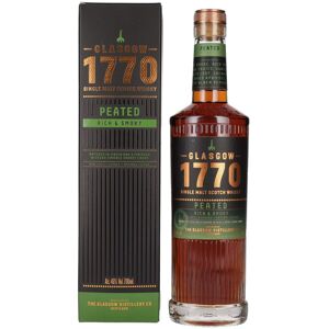 Glasgow 1770 PEATED Single Malt Rich & Smoky 46% Vol. 0,7l in geschenkverpakking Glasgow 1770 PEATED Single Malt Rich & Smoky 46% Vol. 0,7l in geschenkverpakking