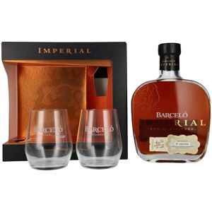 Barceló rum Barceló Imperial Ron Dominicano 38% Vol. 0,7l in geschenkverpakking met 2 Bril Barceló rum Barceló Imperial Ron Dominicano 38% Vol. 0,7l in geschenkverpakking met 2 Bril