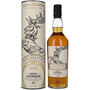 Royal Lochnagar 12 Years Old GAME OF THRONES House Baratheon 40% Vol. 0,7l in geschenkverpakking Royal Lochnagar 12 Years Old GAME OF THRONES House Baratheon 40% Vol. 0,7l in geschenkverpakking