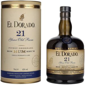 El Dorado 21 Years Old Finest Demerara Rum SPECIAL RESERVE 43% Vol. 0,7l in geschenkverpakking El Dorado 21 Years Old Finest Demerara Rum SPECIAL RESERVE 43% Vol. 0,7l in geschenkverpakking