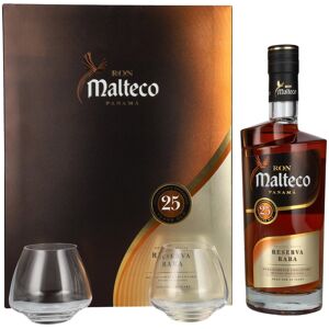 Ron Malteco 25 Years Old Reserva Rara 40% Vol. 0,7l in geschenkverpakking met 2 Bril Ron Malteco 25 Years Old Reserva Rara 40% Vol. 0,7l in geschenkverpakking met 2 Bril