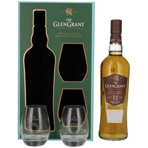Glen Grant 12 Years Old Single Malt 43% Vol. 0,7l in geschenkverpakking met 2 Bril Glen Grant 12 Years Old Single Malt 43% Vol. 0,7l in geschenkverpakking met 2 Bril