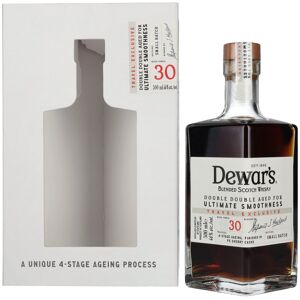 Dewar's 30 Years Old Double Double Aged Blended Scotch Whisky 46% Vol. 0,5l in geschenkverpakking Dewar's 30 Years Old Double Double Aged Blended Scotch Whisky 46% Vol. 0,5l in geschenkverpakking