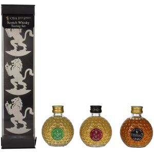 Old St Andrews Gedistilleerd OSA Fine Spirits Blended Bottles Tasting Set 40% Vol. 3x0,05l in geschenkverpakking Old St Andrews Gedistilleerd OSA Fine Spirits Blended Bottles Tasting Set 40% Vol. 3x0,05l in geschenkverpakking