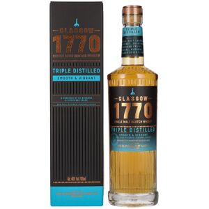 Glasgow 1770 TRIPLE DISTILLED Smooth & Vibrant 46% Vol. 0,7l in geschenkverpakking Glasgow 1770 TRIPLE DISTILLED Smooth & Vibrant 46% Vol. 0,7l in geschenkverpakking