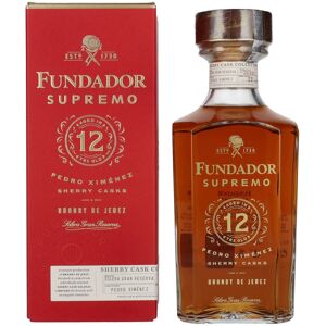 Fundador Brandy Fundador Supremo 12 Years Old Sherry Casks Brandy de Jerez 40% Vol. 0,7l in geschenkverpakking Fundador Brandy Fundador Supremo 12 Years Old Sherry Casks Brandy de Jerez 40% Vol. 0,7l in geschenkverpakking