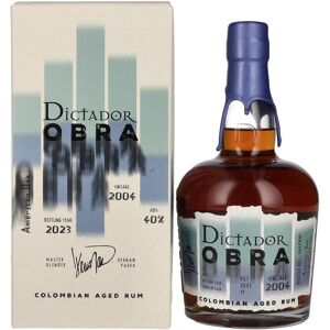 Dictador rum Dictador OBRA VINTAGE 19 Years Old AMERICAN OAK CASK Rum 2004 40% Vol. 0,7l in geschenkverpakking Dictador rum Dictador OBRA VINTAGE 19 Years Old AMERICAN OAK CASK Rum 2004 40% Vol. 0,7l in geschenkverpakking