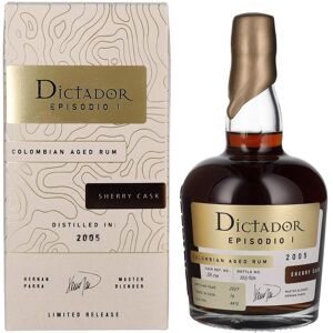 Dictador rum Dictador EPISODIO I 16 Years Old SHERRY CASK Rum 2005 44% Vol. 0,7l in geschenkverpakking Dictador rum Dictador EPISODIO I 16 Years Old SHERRY CASK Rum 2005 44% Vol. 0,7l in geschenkverpakking