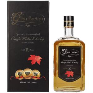 Glen Breton Rare 10 Years Old Canada's First Single Malt Whisky 43% Vol. 0,7l in geschenkverpakking Glen Breton Rare 10 Years Old Canada's First Single Malt Whisky 43% Vol. 0,7l in geschenkverpakking