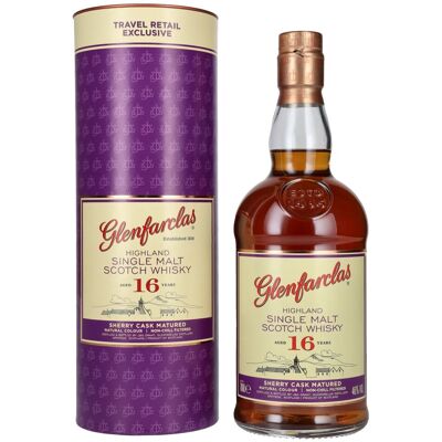 Glenfarclas 16 Years Old Highland Single Malt Scotch Whisky 46% Vol. 0,7l in geschenkverpakking Glenfarclas 16 Years Old Highland Single Malt Scotch Whisky 46% Vol. 0,7l in geschenkverpakking