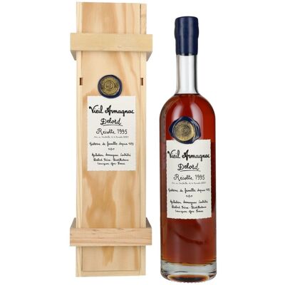 Vieil Armagnac Delord Vintage Récolte 1995 40% Vol. 0,7l in Holzkiste Vieil Armagnac Delord Vintage Récolte 1995 40% Vol. 0,7l in Holzkiste