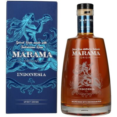 Marama Rum Marama ORIGINS Indonesian Spiced Rum 40% Vol. 0,7l in geschenkverpakking Marama Rum Marama ORIGINS Indonesian Spiced Rum 40% Vol. 0,7l in geschenkverpakking