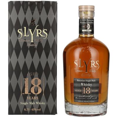 Slyrs 18 Years Old Bavarian Single Malt Whisky Limited Edition 43% Vol. 0,7l in geschenkverpakking Slyrs 18 Years Old Bavarian Single Malt Whisky Limited Edition 43% Vol. 0,7l in geschenkverpakking