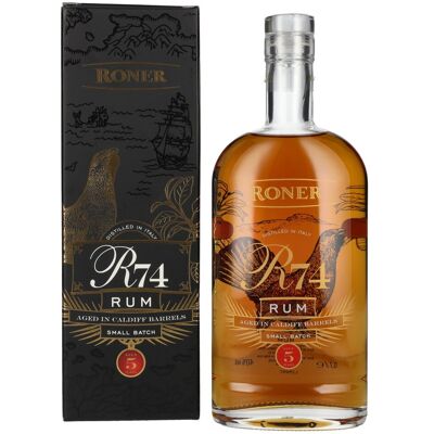 R74 Rum R74 Small Batch Rum 40% Vol. 0,7l in geschenkverpakking R74 Rum R74 Small Batch Rum 40% Vol. 0,7l in geschenkverpakking