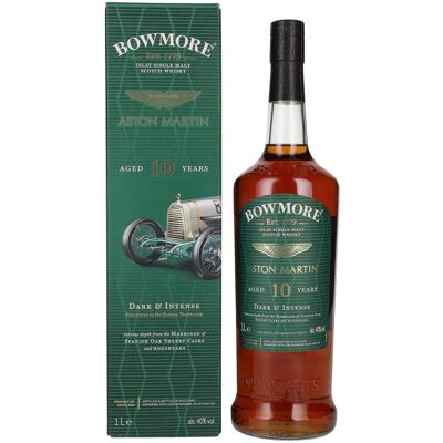 Bowmore 10 Years Old ASTON MARTIN Dark & Intense 40% Vol. 1l in geschenkverpakking Bowmore 10 Years Old ASTON MARTIN Dark & Intense 40% Vol. 1l in geschenkverpakking