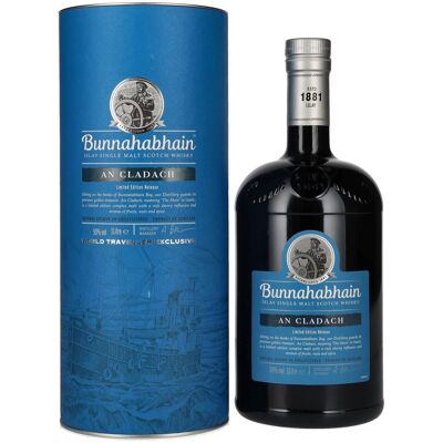 Bunnahabhain AN CLADACH Islay Single Malt Scotch Whisky Limited Edition Release 50% Vol. 1l in geschenkverpakking Bunnahabhain AN CLADACH Islay Single Malt Scotch Whisky Limited Edition Release 50% Vol. 1l in geschenkverpakking