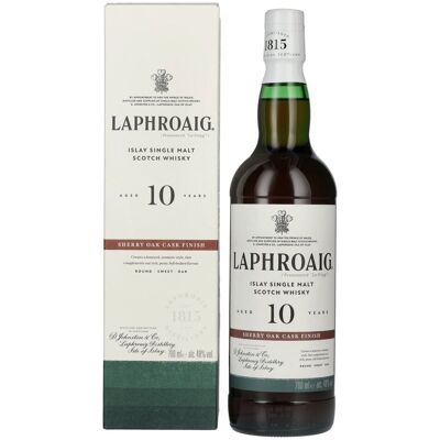 Laphroaig 10 Years Old Sherry Oak Cask Finish 48% Vol. 0,7l in geschenkverpakking Laphroaig 10 Years Old Sherry Oak Cask Finish 48% Vol. 0,7l in geschenkverpakking