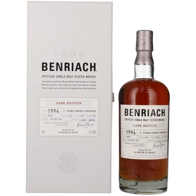 Benriach 27 Years Old CASK EDITION Pedro Ximénez Vintage 1994 53,7% Vol. 0,7l in geschenkverpakking Benriach 27 Years Old CASK EDITION Pedro Ximénez Vintage 1994 53,7% Vol. 0,7l in geschenkverpakking