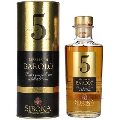 Sibona 5 Anni Invecchiata Grappa di BAROLO 44% Vol. 0,5l in geschenkverpakking Sibona 5 Anni Invecchiata Grappa di BAROLO 44% Vol. 0,5l in geschenkverpakking