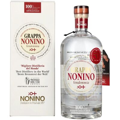 Nonino Grappa Monovitigni Vendemmia 40% Vol. 0,5l in geschenkverpakking Nonino Grappa Monovitigni Vendemmia 40% Vol. 0,5l in geschenkverpakking