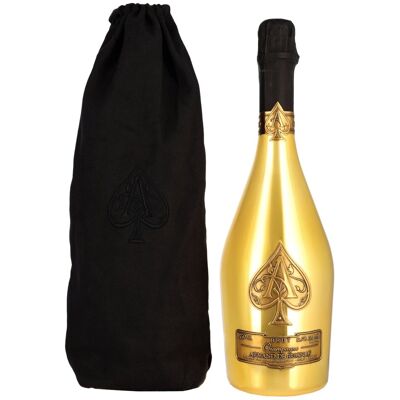 Armand de Brignac Champagne Brut Gold 12,5% Vol. 0,75l in Velvet Bag Armand de Brignac Champagne Brut Gold 12,5% Vol. 0,75l in Velvet Bag