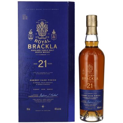 Royal Brackla Whisky Royal Brackla 21 Years Old Sherry Cask Finish Highland Single Malt 46% Vol. 0,7l in geschenkverpakking Royal Brackla Whisky Royal Brackla 21 Years Old Sherry Cask Finish Highland Single Malt 46% Vol. 0,7l in geschenkverpakking
