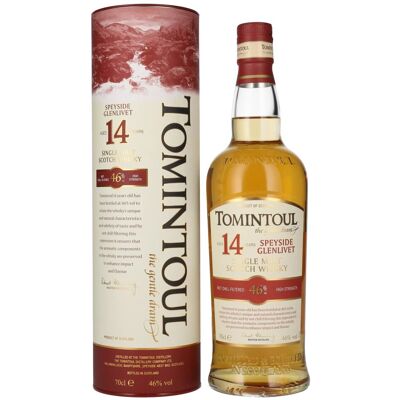 Tomintoul 14 Years Old Single Malt Scotch Whisky 46% Vol. 0,7l in geschenkverpakking Tomintoul 14 Years Old Single Malt Scotch Whisky 46% Vol. 0,7l in geschenkverpakking