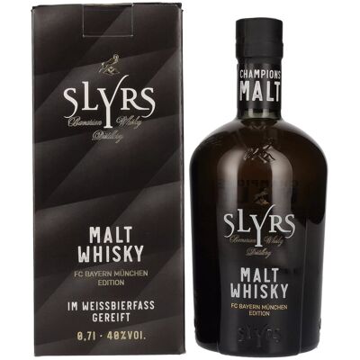 Slyrs FC Bayern München Champions Malt Whisky 40% Vol. 0,7l in geschenkverpakking Slyrs FC Bayern München Champions Malt Whisky 40% Vol. 0,7l in geschenkverpakking