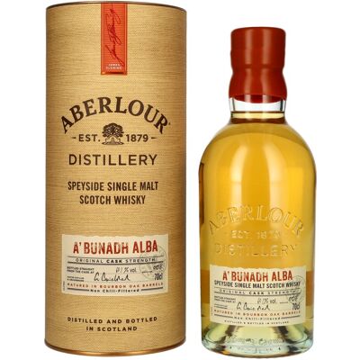 Aberlour A'BUNADH ALBA Original Cask Strength Batch No. 008 60,1% Vol. 0,7l in geschenkverpakking Aberlour A'BUNADH ALBA Original Cask Strength Batch No. 008 60,1% Vol. 0,7l in geschenkverpakking