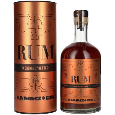 Rammstein Merchandising Rammstein Rum PX Sherry Cask Finish 46% Vol. 0,7l in geschenkverpakking Rammstein Merchandising Rammstein Rum PX Sherry Cask Finish 46% Vol. 0,7l in geschenkverpakking