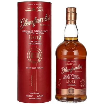 Glenfarclas THE TRINITY VINTAGE SERIES Sherry Cask Highland Single Malt 2012 46% Vol. 0,7l in geschenkverpakking Glenfarclas THE TRINITY VINTAGE SERIES Sherry Cask Highland Single Malt 2012 46% Vol. 0,7l in geschenkverpakking