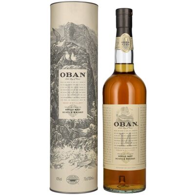 Oban 14 Years Old Single Malt Whisky 43% Vol. 0,7l in geschenkverpakking Oban 14 Years Old Single Malt Whisky 43% Vol. 0,7l in geschenkverpakking