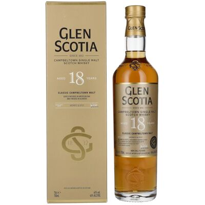 Glen Scotia 18 Years Old Single Malt Scotch Whisky 46% Vol. 0,7l in geschenkverpakking Glen Scotia 18 Years Old Single Malt Scotch Whisky 46% Vol. 0,7l in geschenkverpakking