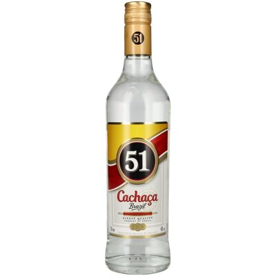 51 Export Cachaça 51 Brazil Sugar Cane Spirit 40% Vol. 0,7l 51 Export Cachaça 51 Brazil Sugar Cane Spirit 40% Vol. 0,7l