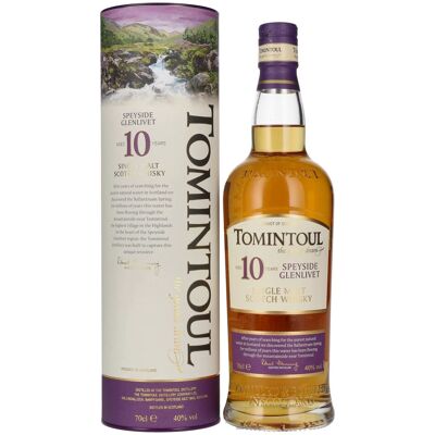 Tomintoul 10 Years Old Single Malt Scotch Whisky 40% Vol. 0,7l in geschenkverpakking Tomintoul 10 Years Old Single Malt Scotch Whisky 40% Vol. 0,7l in geschenkverpakking
