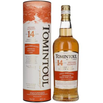Tomintoul 14 Years Old WHITE PORT CASK Finish Limited Edition 2008 46% Vol. 0,7l in geschenkverpakking Tomintoul 14 Years Old WHITE PORT CASK Finish Limited Edition 2008 46% Vol. 0,7l in geschenkverpakking